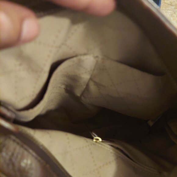 TALBOTS BROWN Pebble Leather Bucket  SHOULDER BAG - Picture 6 of 8